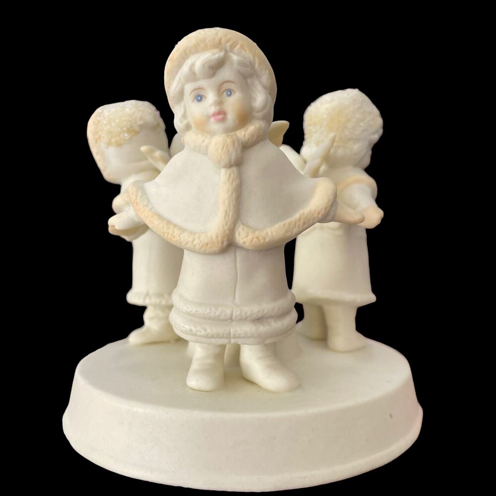 Russ Christmas Angel Candle Holder 35744 Little Miracles Porcelain Cherubs READ